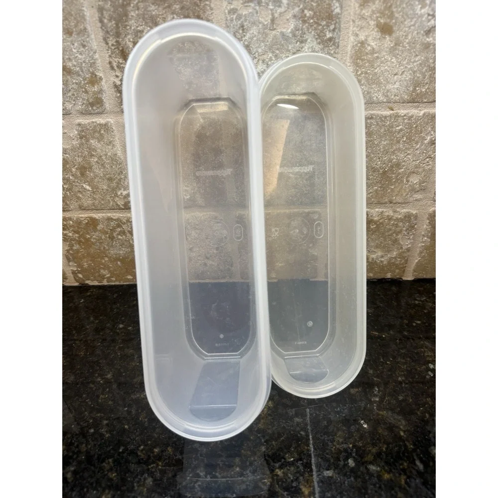 Lot Of 2 Tupperware MODULAR MATES Super Oval 1 &‎ 2 BLACK Seals
